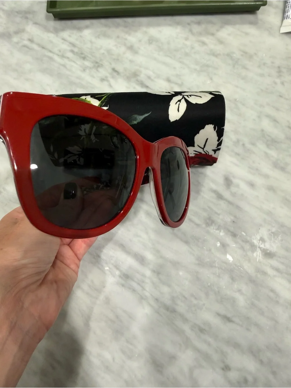 Dolce & Gabbana DG4270 Red on Floral Sunglasses